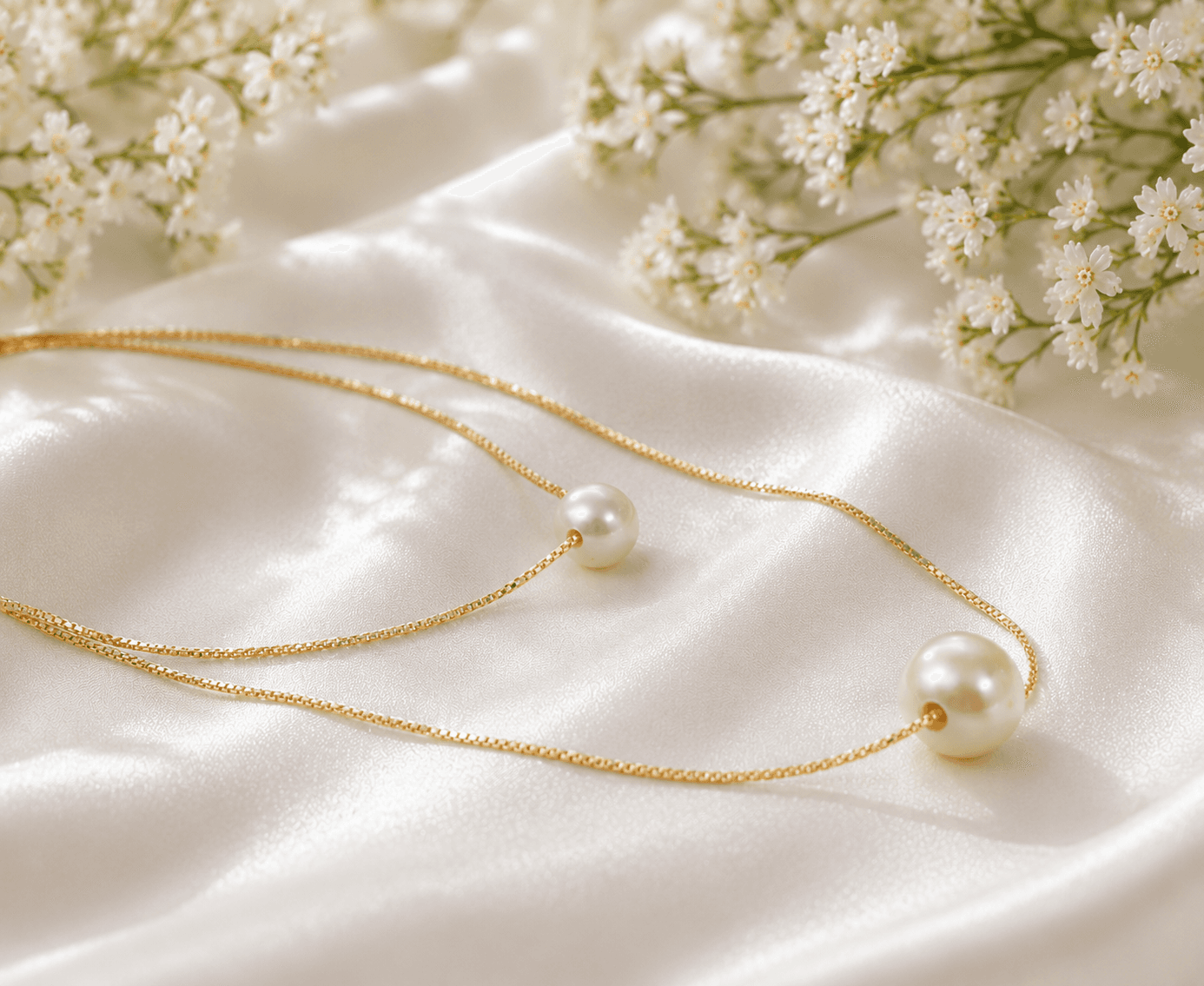 Ira Pearl Necklace — editorial product shot
