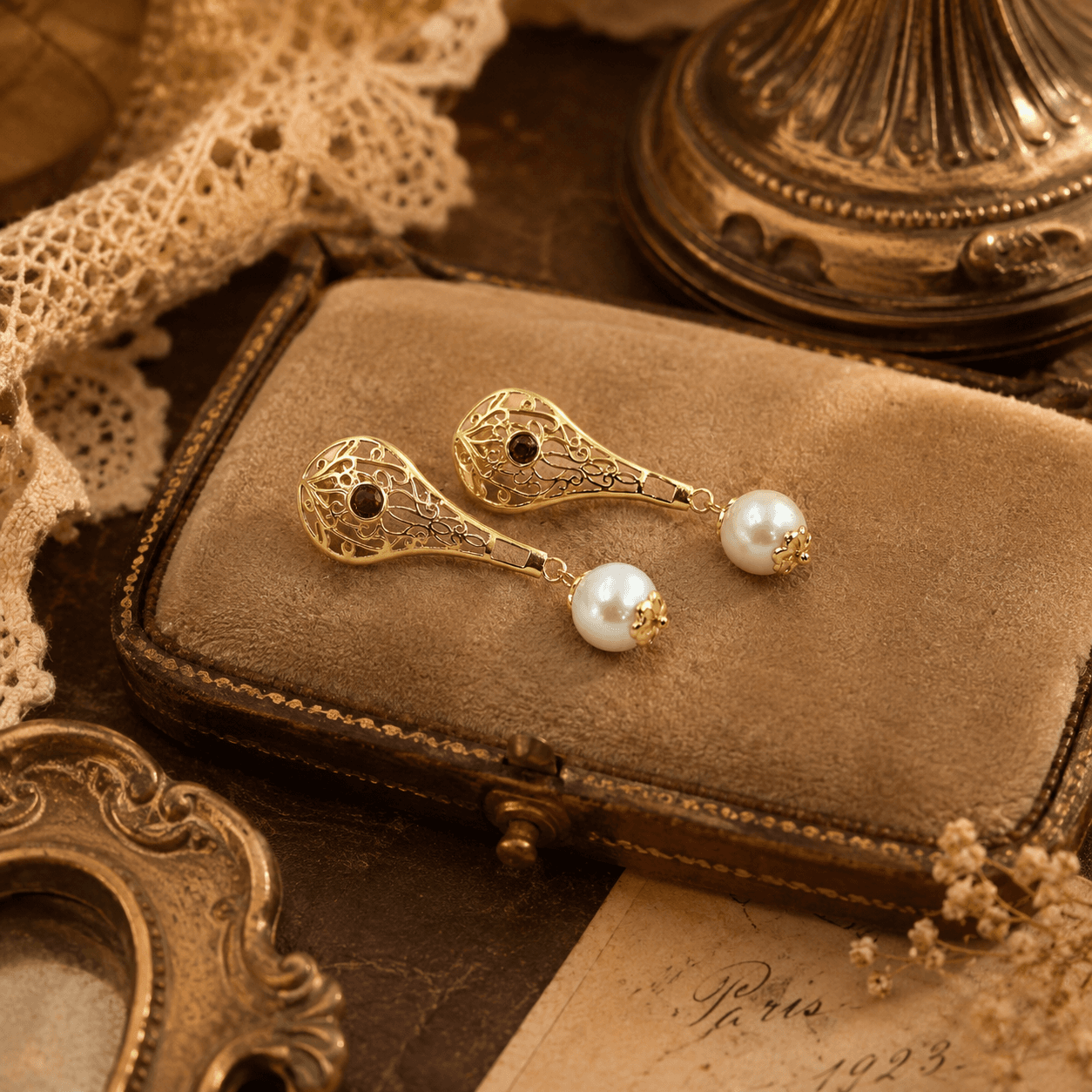 Nyra Drop Earrings — editorial product shot