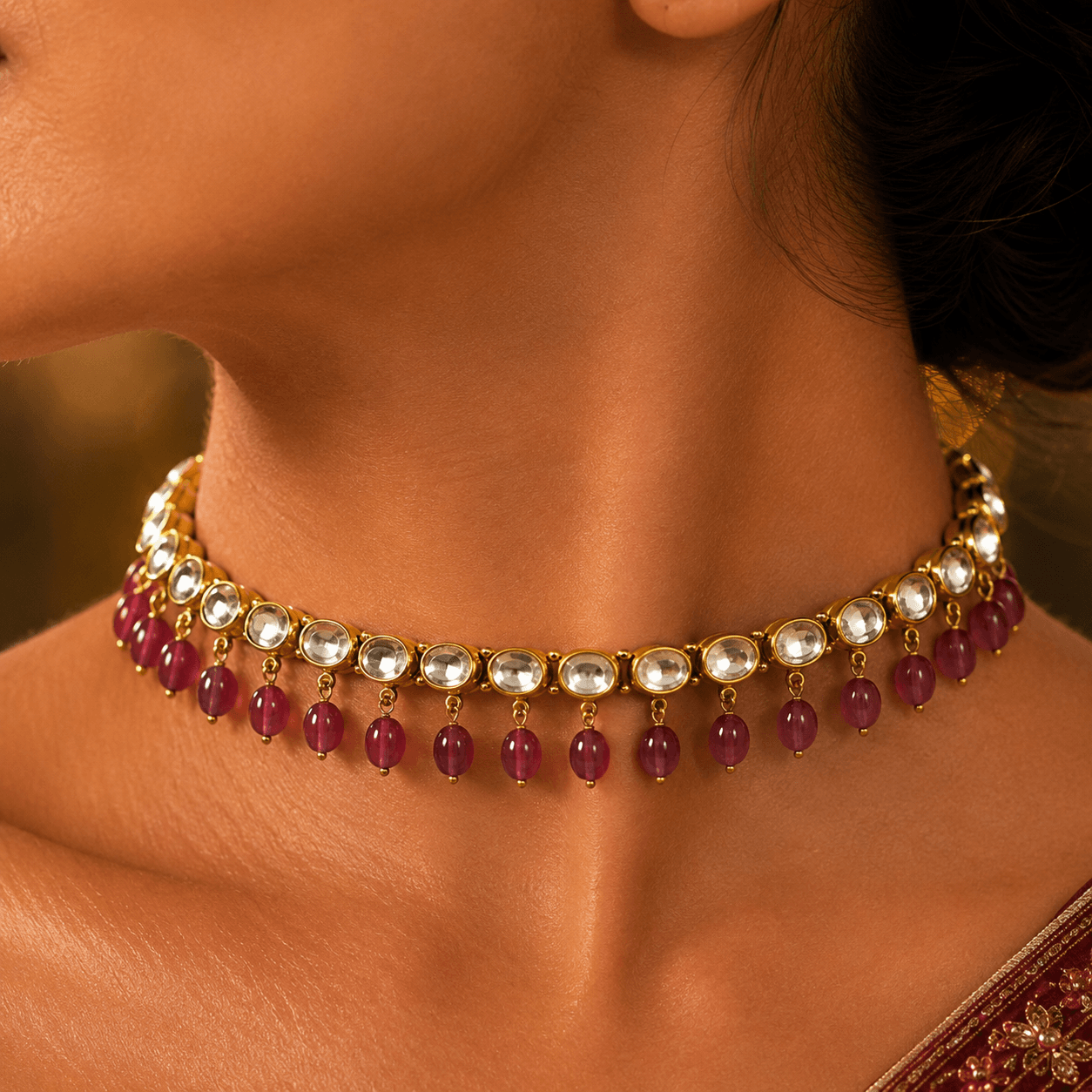 Surkh Noor Choker — editorial product shot