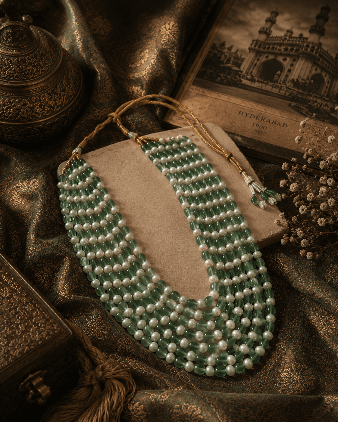 The Nizam Heritage — Inspired by Hyderabad's pearl legacy and timeless craftsmanship.